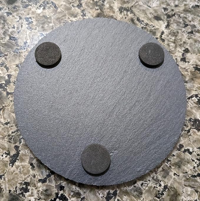 Ride The Fire: Flaming Chopper Motorcycle Coasters - Round Slate - Set of 6