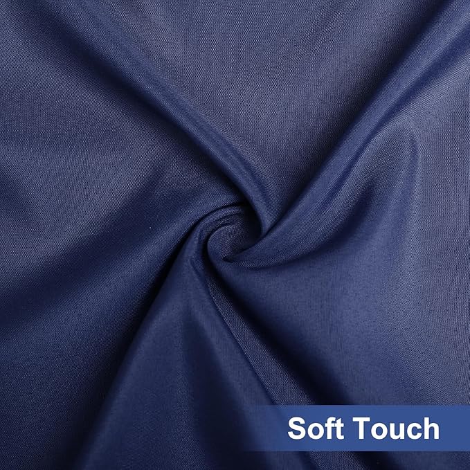homing Rectangle Table Cloth Cover, Waterproof Polyester Elastic Fitted Tablecloth, Fits for 8 Foot Folding Tables, Washable Table Protector for Picnic, Camping, Outdoor (Navy Blue, 30" x 96")
