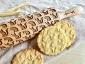 MURRR... Embossing Rolling Pin Wooden Embossing Rolling Pin With Cats