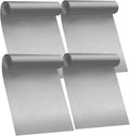 Oven Liners for Bottom of Oven - 4 Pack Large Heavy Duty Oven Mats, 17"x 25" Reusable Matt Liner for Electric, Gas, Toaster Ovens & Grills, BPA & PFOA Free, Kitchen Essentials, Silver