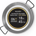Machika Professional Carbon Steel Pan | Carbon Steel Skillet for Cooking Mediterranean Food | Premium Skillet for Professional Use | Serve Up to 6 Servings | 18 Inches |