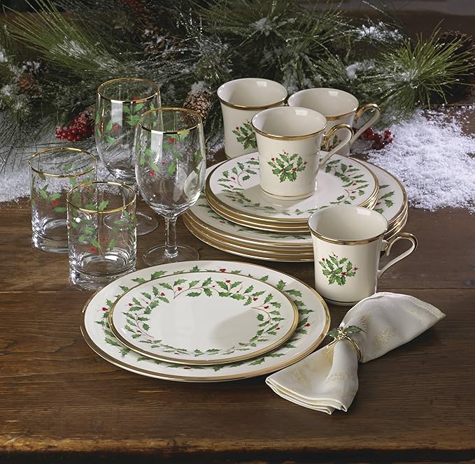 Lenox 897081 Holiday Mugs, Set of 4, Christmas Dinnerware, Hosting
