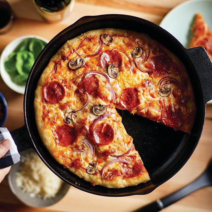 KitchenAid 48395 Seasoned Cast Iron Frying Pan/Skillet, 12 Inch - Black