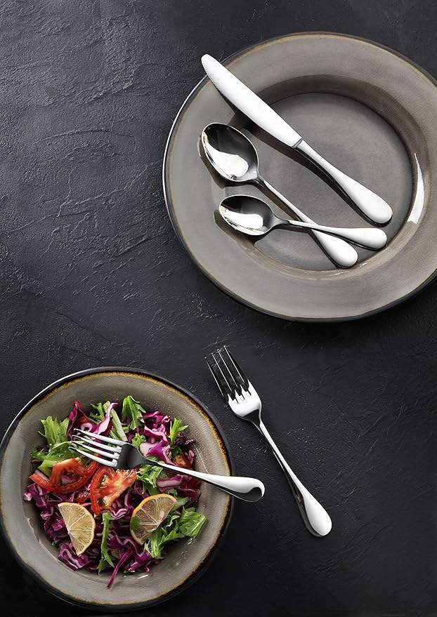 Artaste Rain 18/10 Stainless Steel (Silver (Set of 12), Dinner Fork (7.6-Inch))