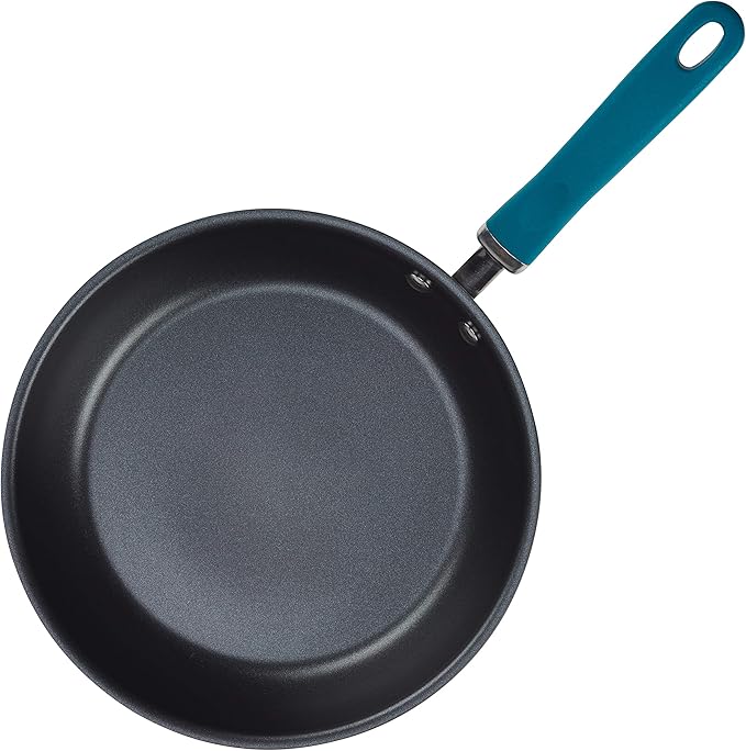Rachael Ray Create Delicious Deep Hard Anodized Nonstick Frying Pan Set / Fry Pan Set / Hard Anodized Skillet Set - 9.5 Inch and 11.75 Inch, Gray