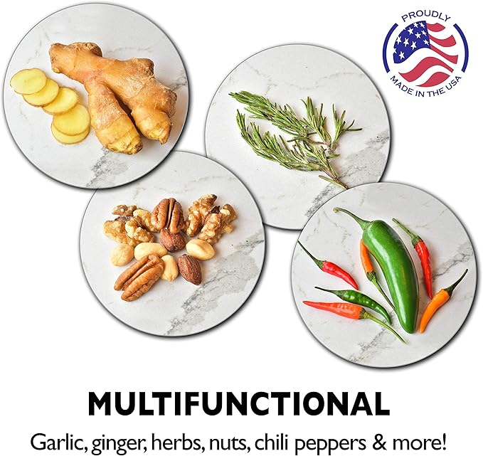 Nextrend Garlic Twister 4th Gen – Garlic Mincer & Garlic Press in One - for Ginger, Herbs, Nuts & more, BPA-Free, Dishwasher Safe, 3–5 Clove Capacity - Clear