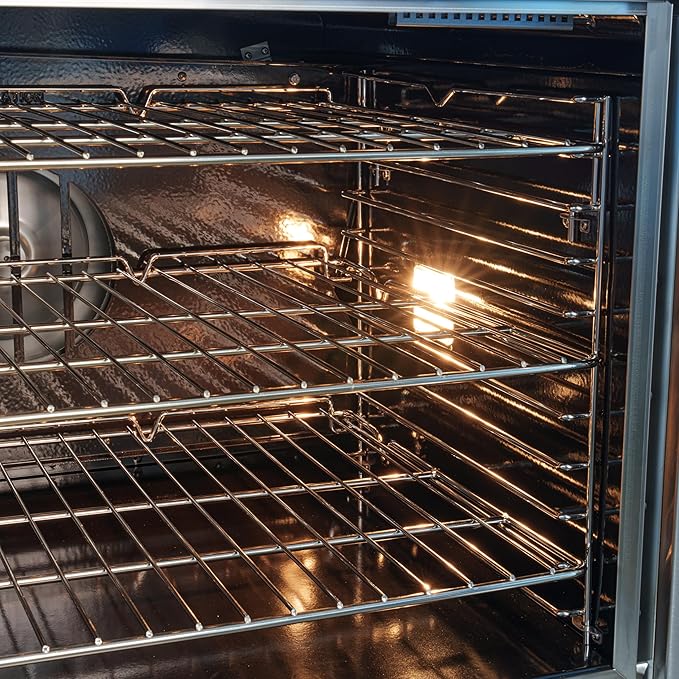 KoolMore 38 in. Full-Size Double Commercial Liquid Propane Convection Oven 108,000 BTU With Stacking And Casters in Stainless-Steel (KM-DCCO54-LPC)